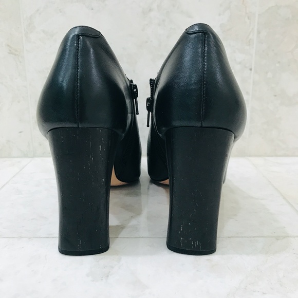 CORSO COMO {9} Black Leather Ankle Boot Chunky Heel - Picture 5 of 10